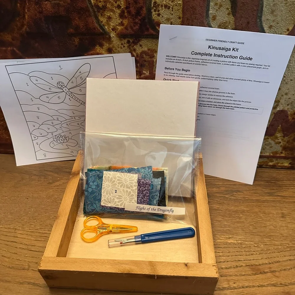 Kinusaiga kit dragonfly intermediate skill fabric tools frame included 8x8
